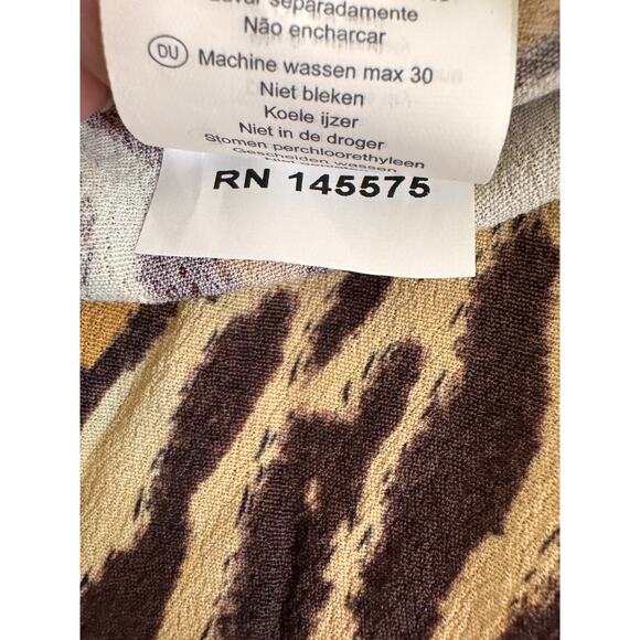 NEW SEE U SOON Leopard Print Button Down Long Sleeve Shirt Size XS - Picture 6 of 6